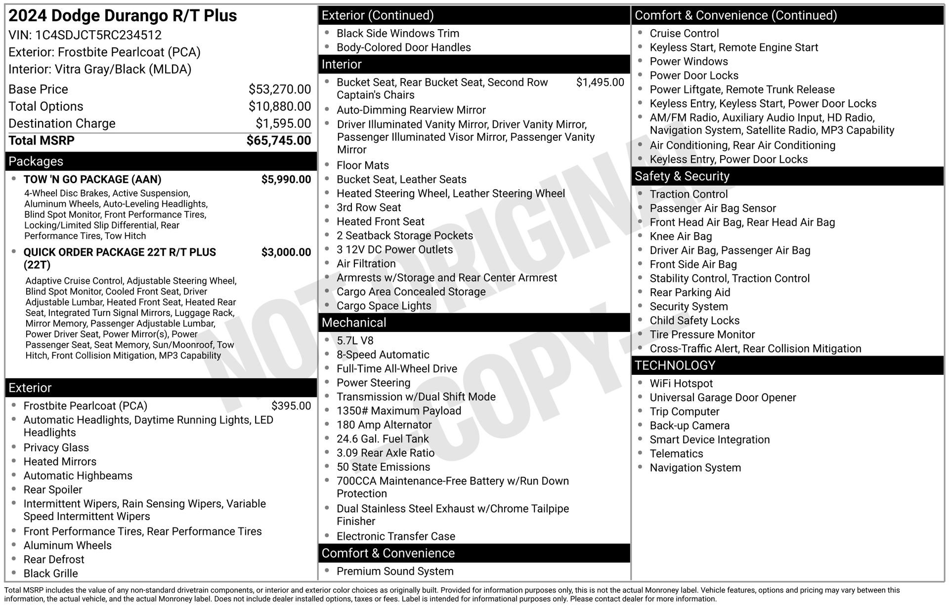 Used 2024 Dodge Durango R/T w/ Tow 'N Go Package AWD/4WD image 3