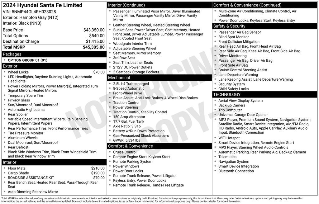 Used 2024 Hyundai Santa Fe Limited FWD image 11