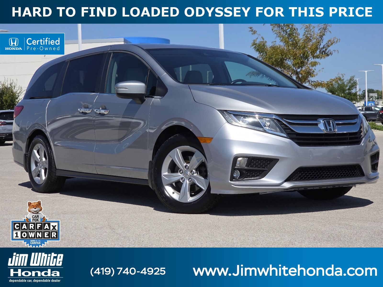 Certified 2019 Honda Odyssey EX-L
