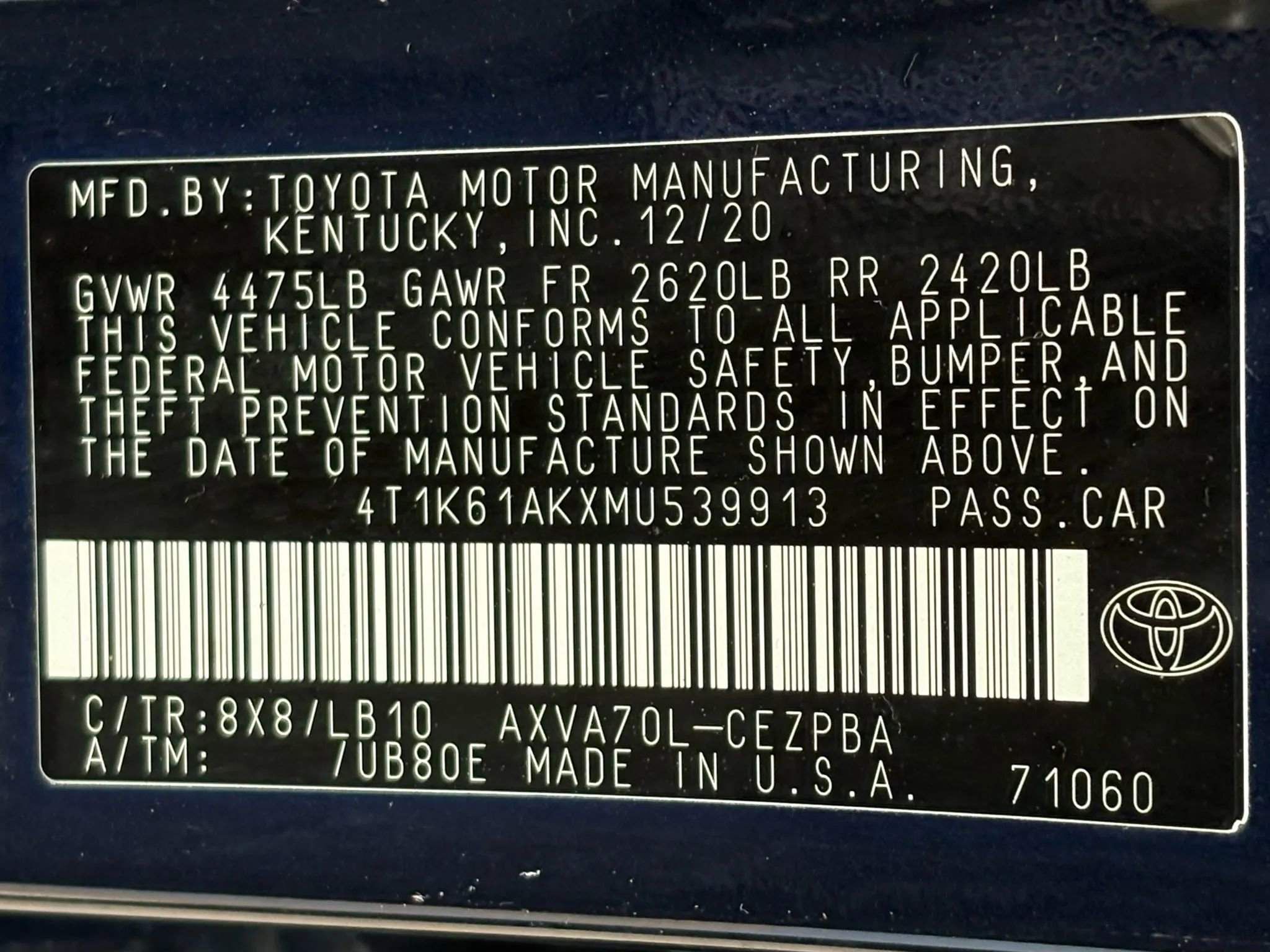 Used 2021 Toyota Camry XSE w/ Carpet Mat Package (TMS) image 33