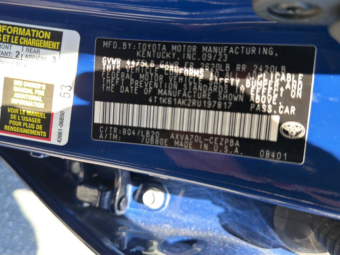 Used 2024 Toyota Camry XSE FWD image 42