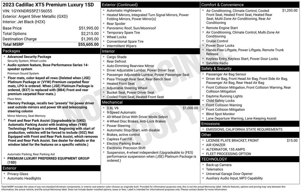 Used 2023 Cadillac XT5 Premium Luxury image 58