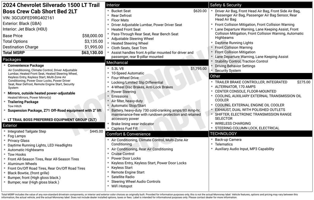 Used 2024 Chevrolet Silverado 1500 LT Trail Boss AWD/4WD image 6