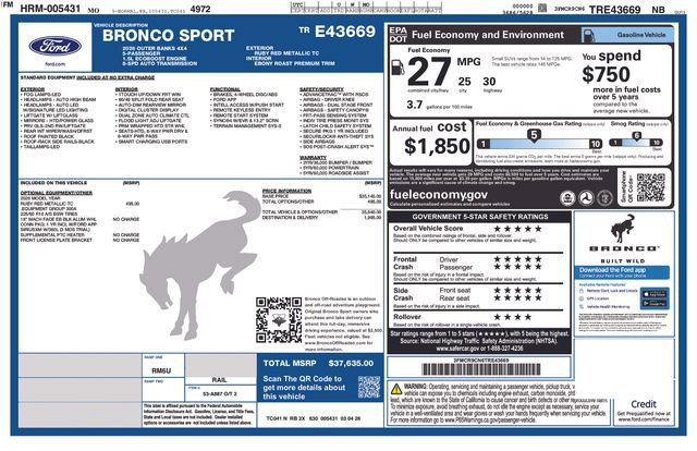 New 2026 Ford Bronco Sport Outer Banks image 30