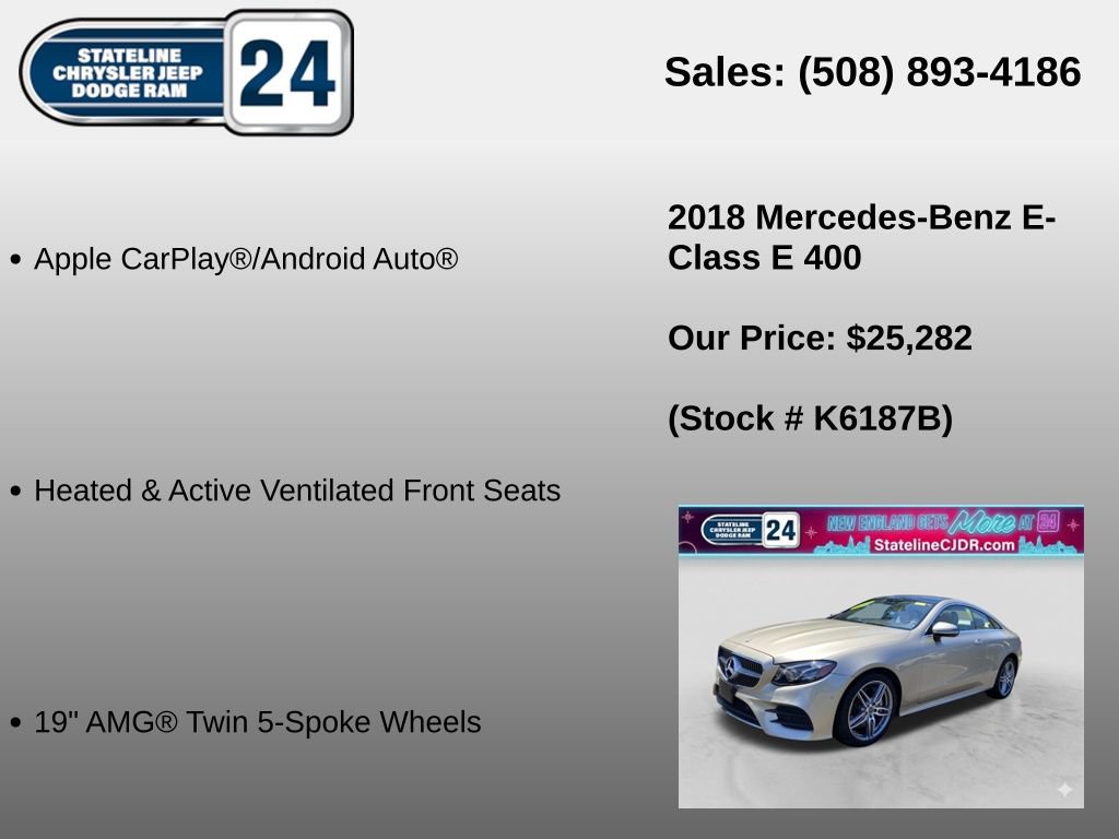 Used 2018 Mercedes-Benz E 400 4MATIC Coupe image 10