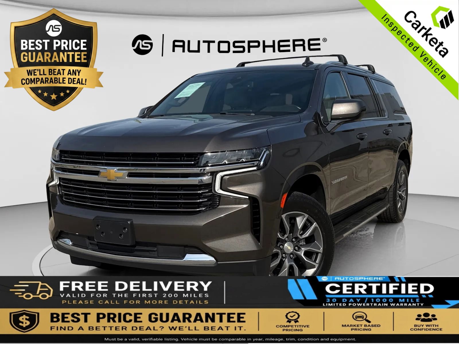 Used 2021 Chevrolet Suburban LT w/ Rear Media and Nav Package RWD image 1