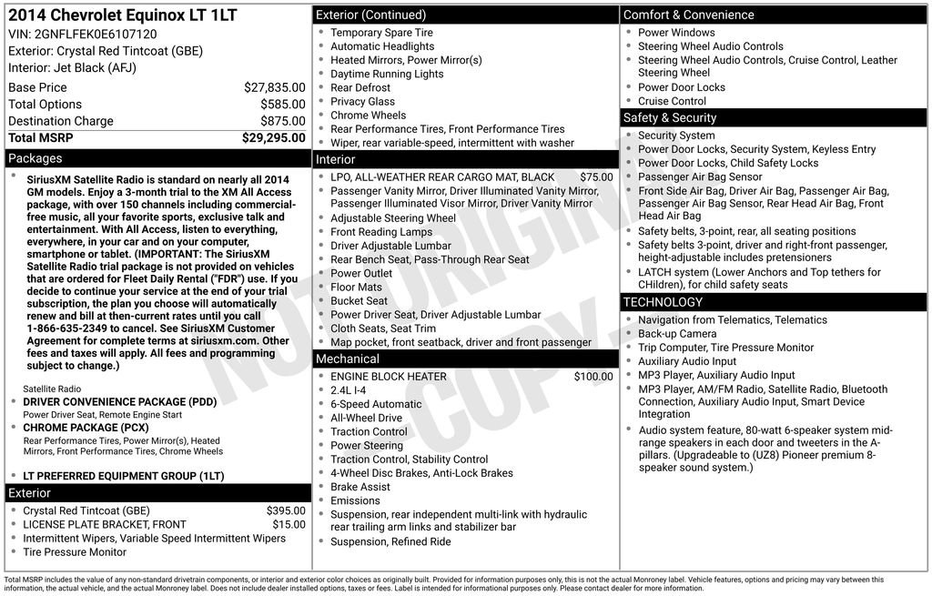 Used 2014 Chevrolet Equinox LT AWD/4WD image 19