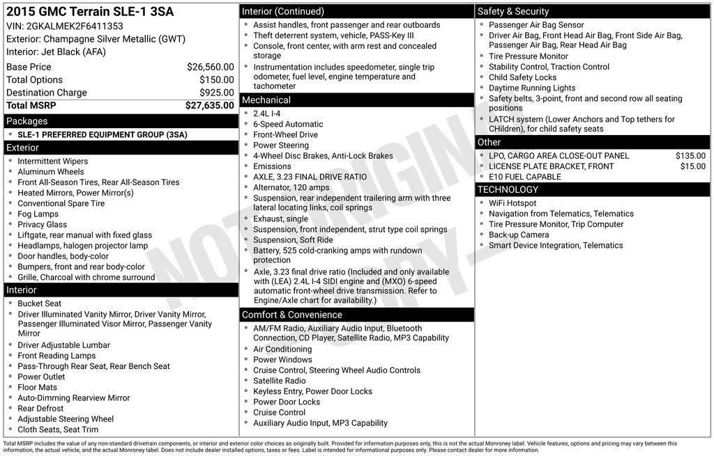 Used 2015 GMC Terrain SLE image 6