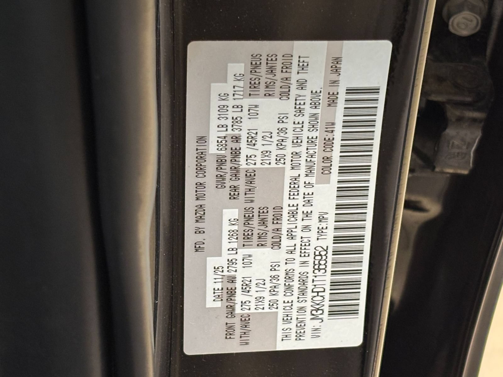 Used 2026 MAZDA CX-90 3.3 Turbo w/ Premium Sport Pkg AWD/4WD image 32