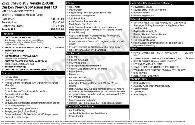 Used 2022 Chevrolet Silverado 2500 Custom w/ Custom Value Package AWD/4WD image 24