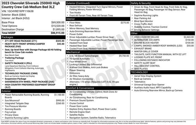 Used 2023 Chevrolet Silverado 2500 High Country w/ Z71 Off-Road Package image 4