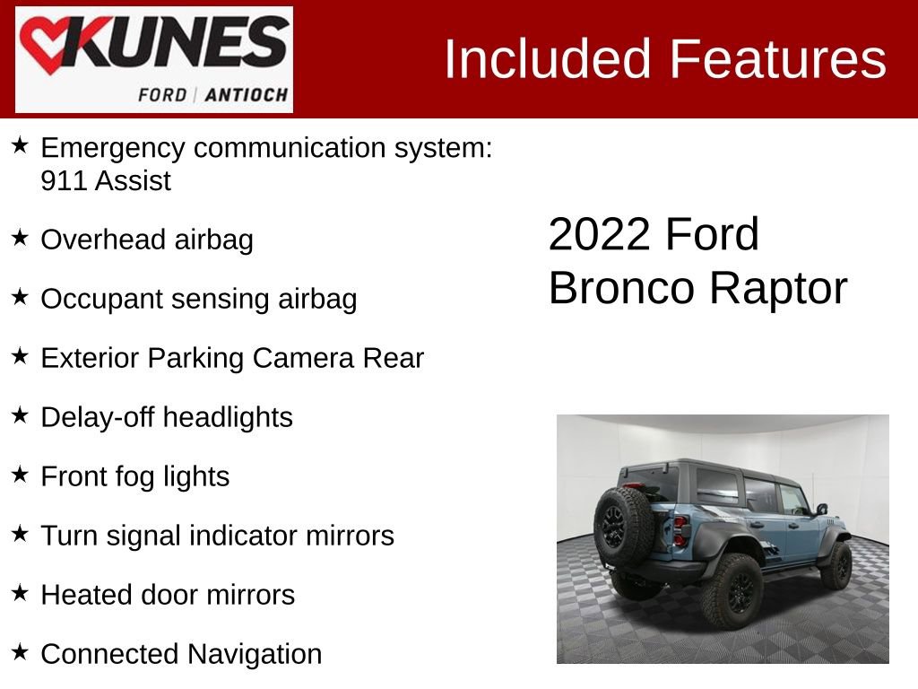 Used 2022 Ford Bronco Raptor AWD/4WD image 4