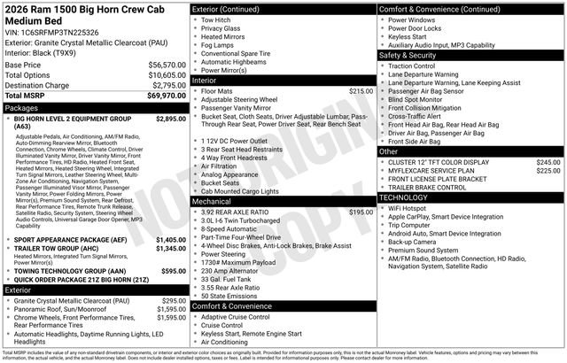 New 2026 RAM 1500 Big Horn AWD/4WD image 11