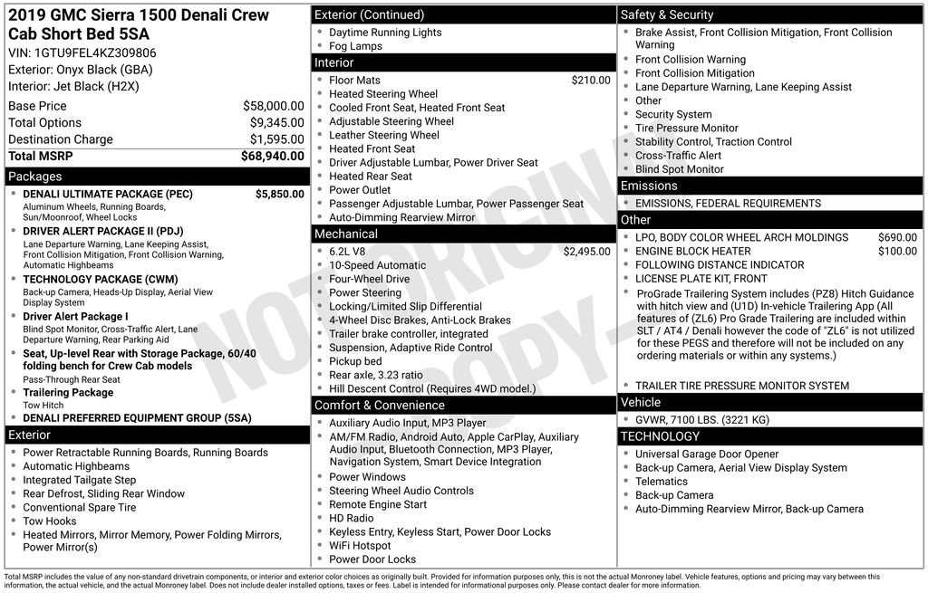 Used 2019 GMC Sierra 1500 Denali w/ Denali Ultimate Package image 6