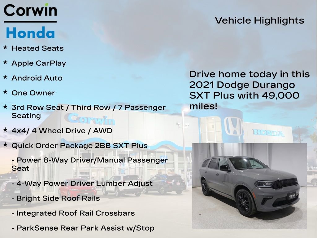 Used 2021 Dodge Durango SXT AWD/4WD image 7