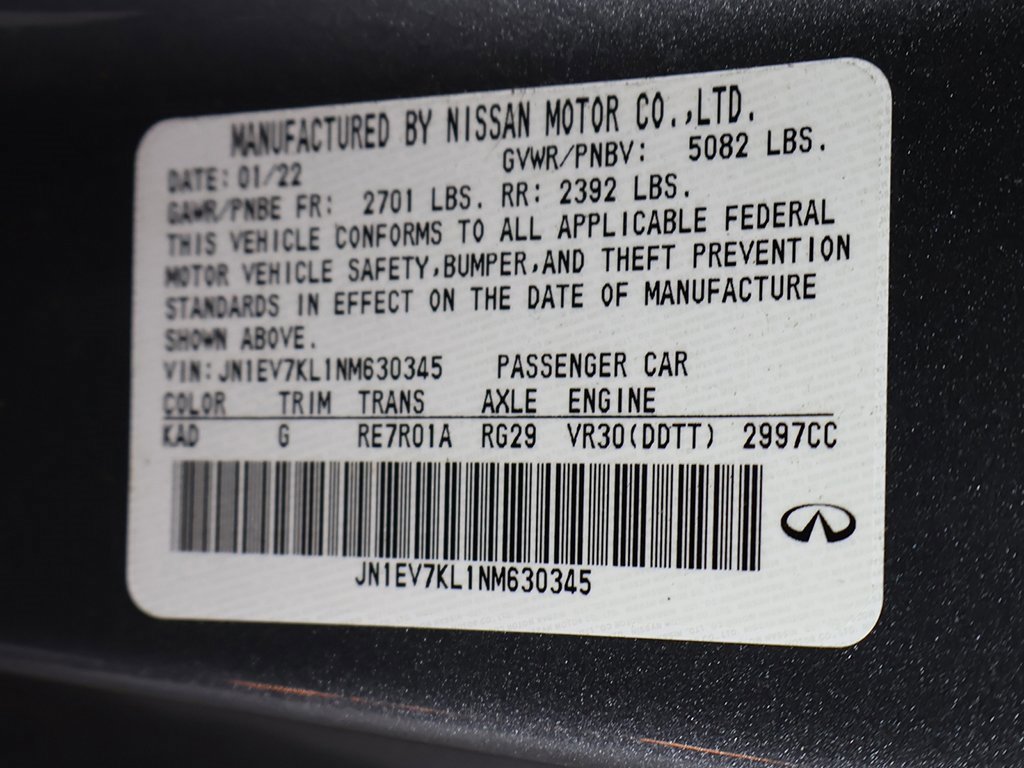 Used 2022 INFINITI Q60 3.0t Luxe w/ Essential Package image 53