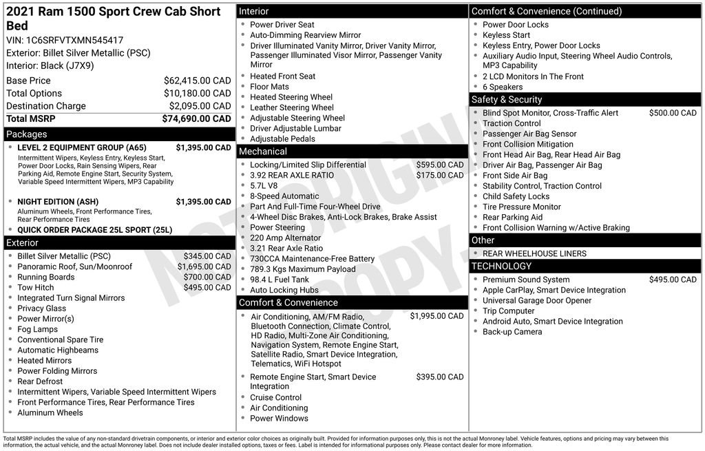 Used 2021 RAM 1500 Sport w/ Night Edition image 4