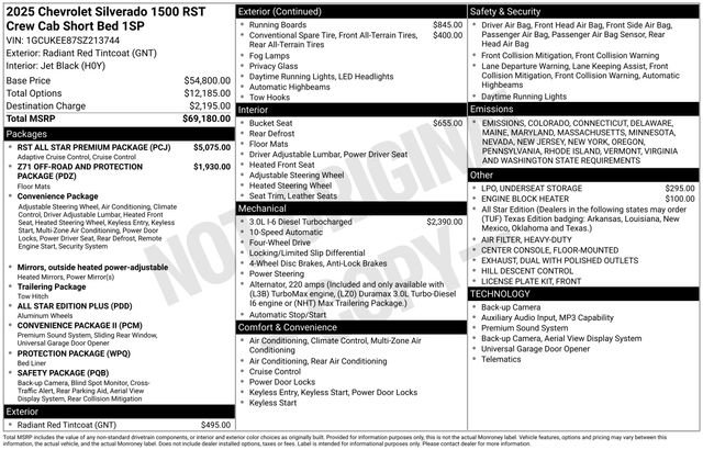 New 2025 Chevrolet Silverado 1500 RST w/ RST All Star Premium Package image 2