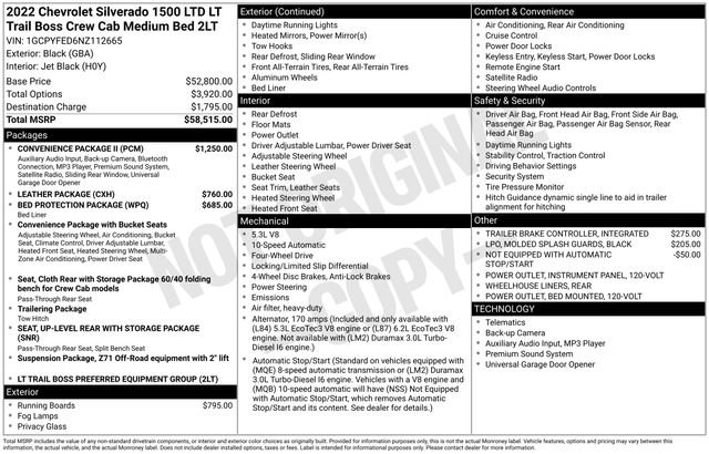 Used 2022 Chevrolet Silverado 1500 LT Trail Boss w/ Convenience Package II image 24