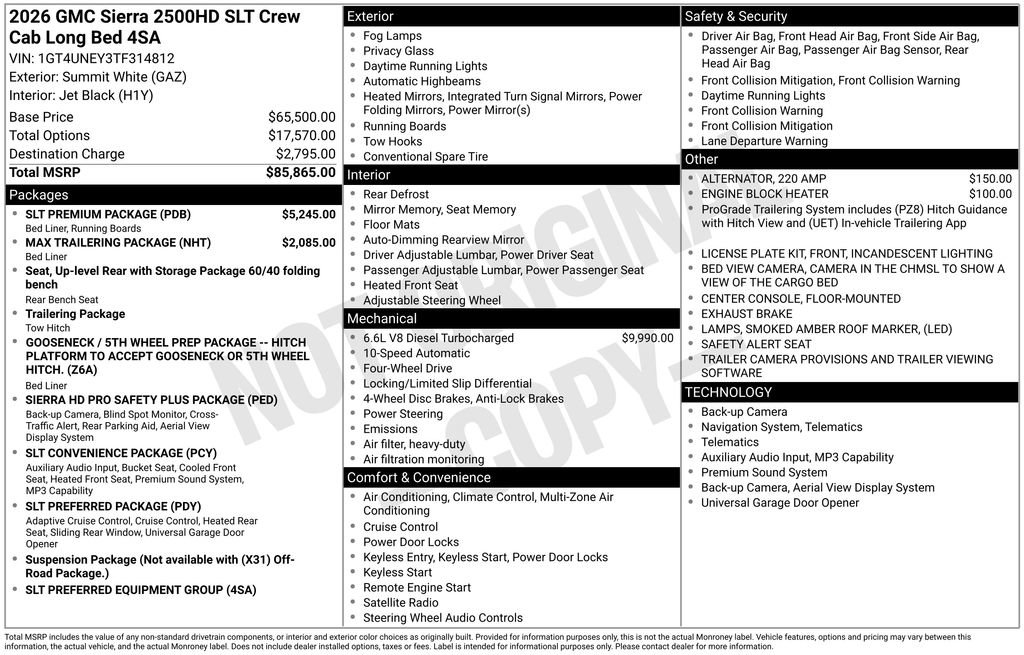New 2026 GMC Sierra 2500 SLT w/ SLT Premium Package AWD/4WD image 55