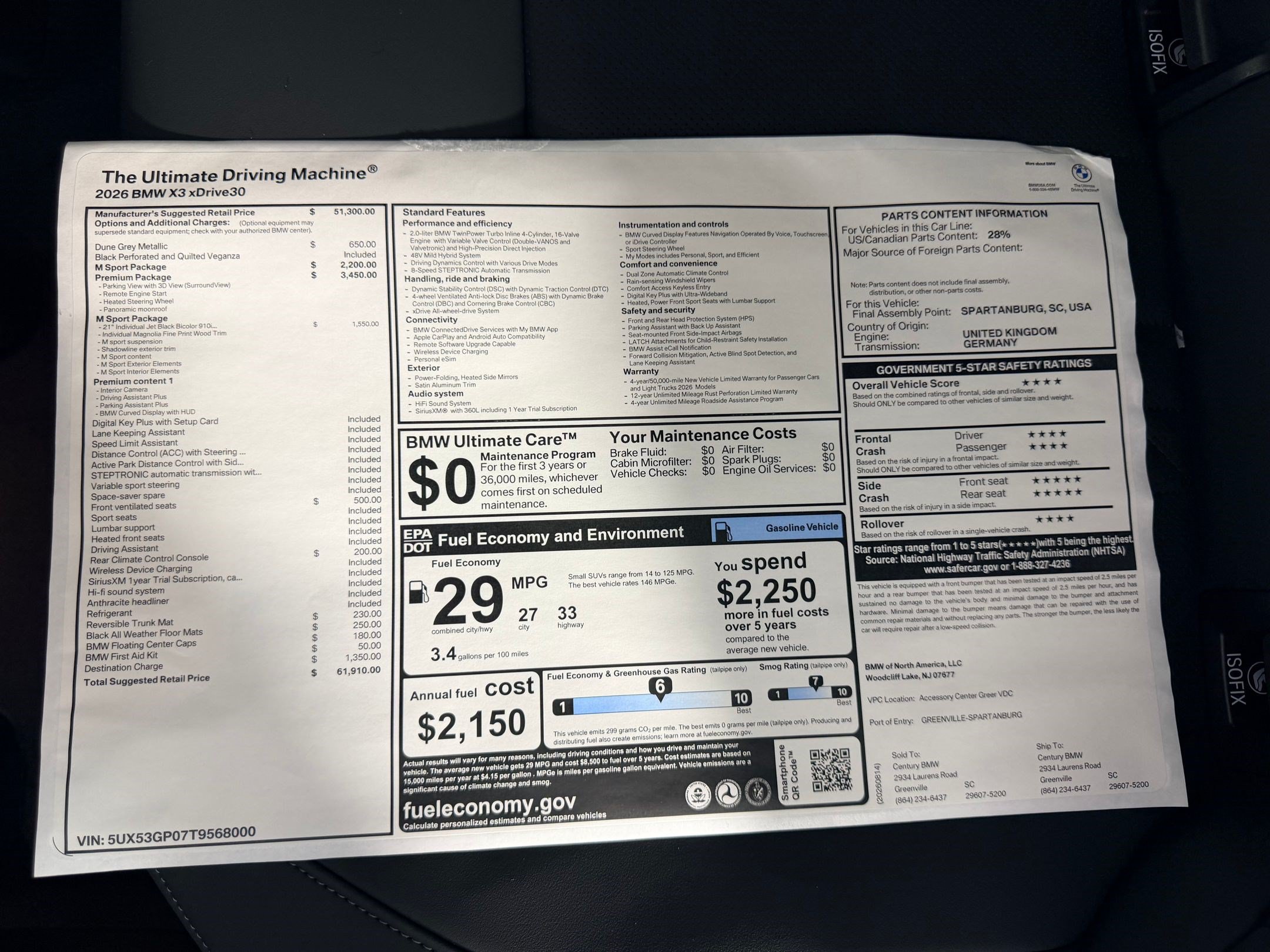 New 2026 BMW X3 xDrive30i w/ Premium Package AWD/4WD image 26