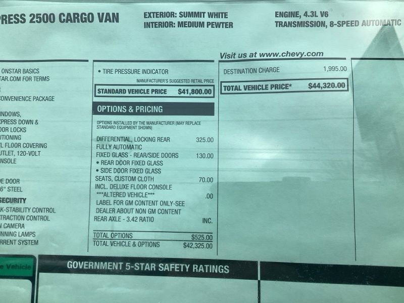 New 2025 Chevrolet Express 2500 image 11