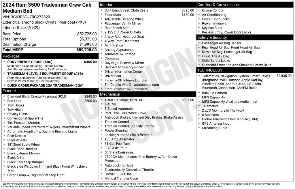 Used 2024 RAM 3500 Tradesman w/ Convenience Group AWD/4WD image 10
