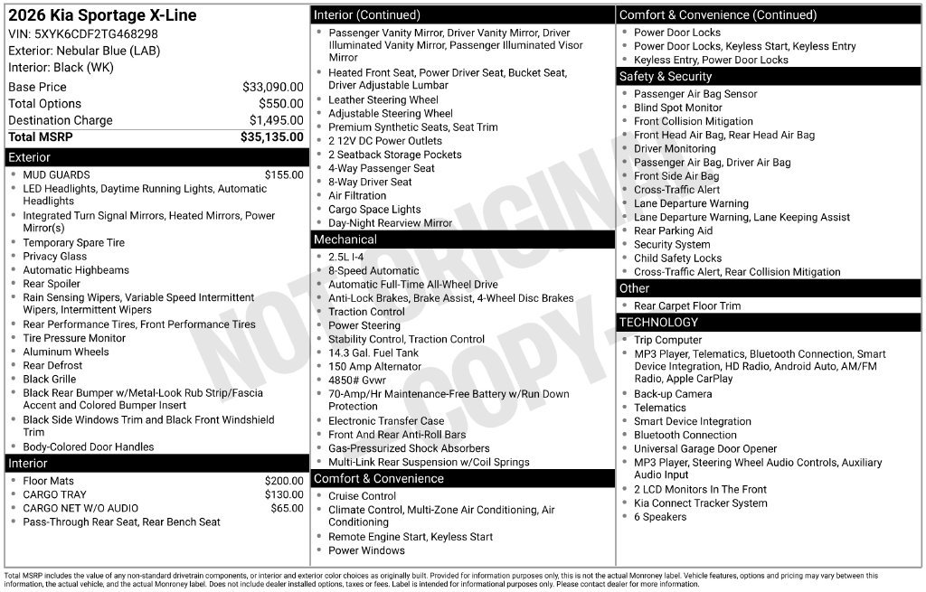 New 2026 Kia Sportage X-Line AWD/4WD image 5