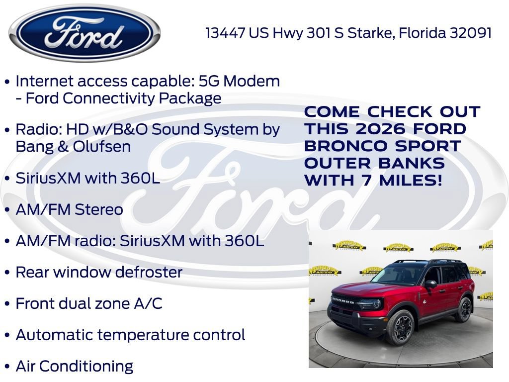 New 2026 Ford Bronco Sport Outer Banks w/ Outer Banks Tech Package+ AWD/4WD image 20