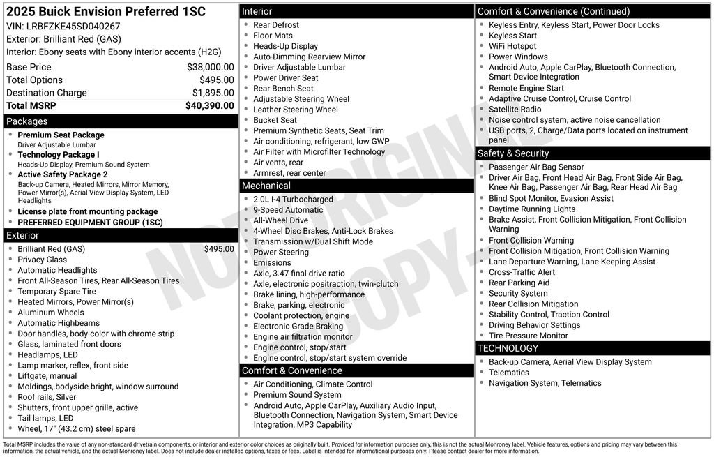Used 2025 Buick Envision Preferred image 6