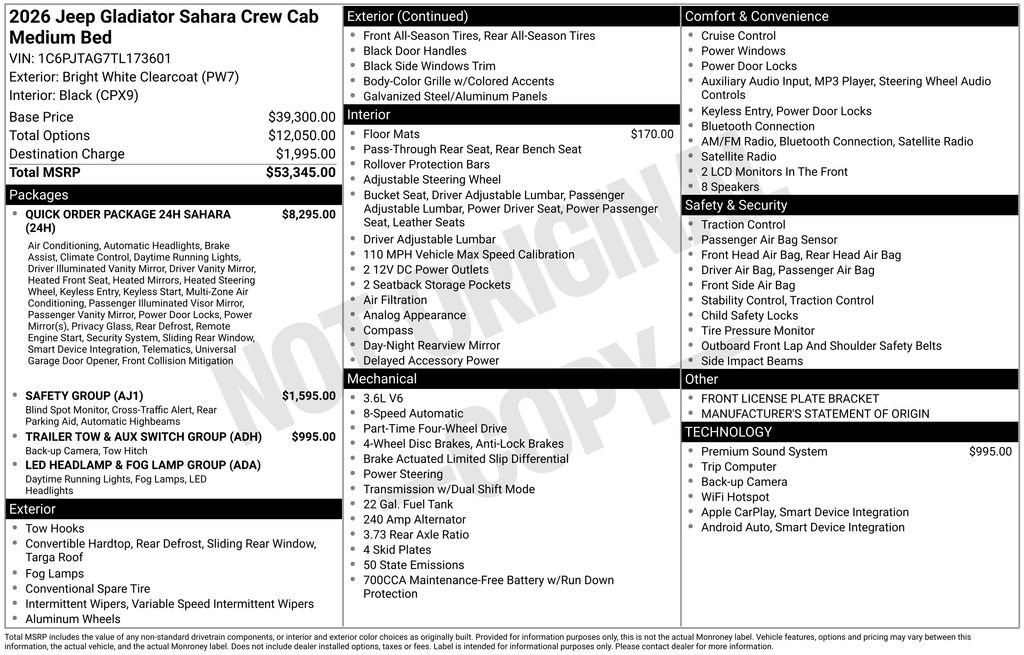 New 2026 Jeep Gladiator Sport S image 5