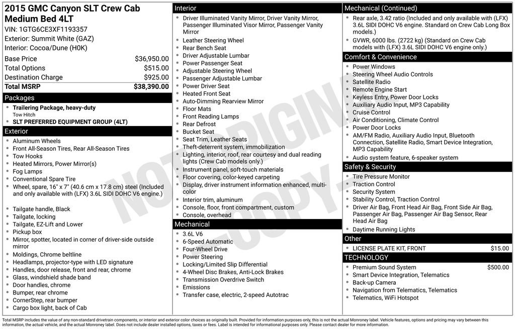 Used 2015 GMC Canyon SLT image 39