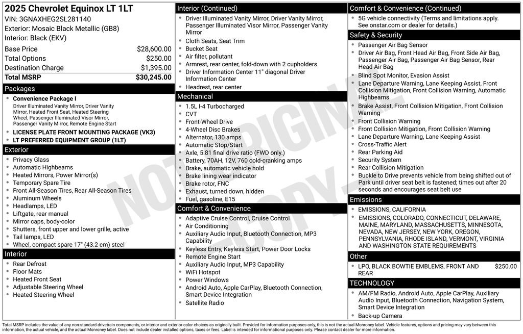 New 2025 Chevrolet Equinox LT image 18