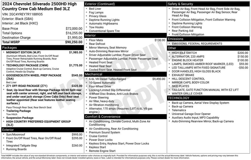 Certified 2024 Chevrolet Silverado 2500 High Country w/ Midnight Edition image 29