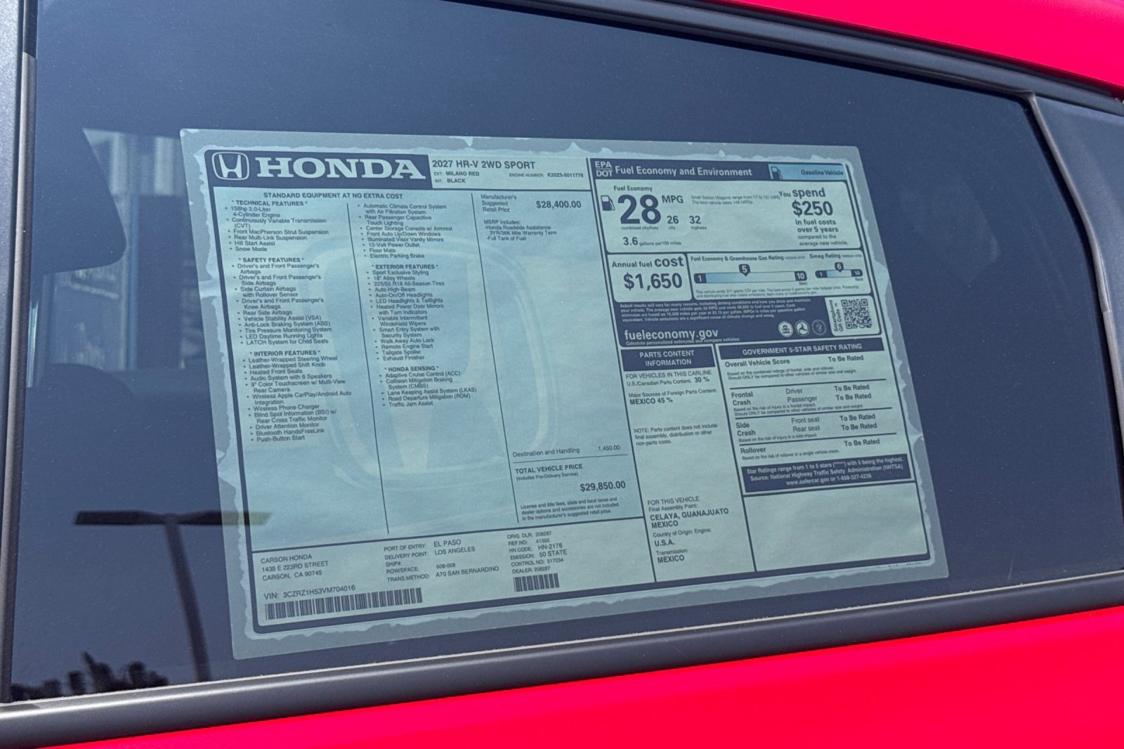 New 2027 Honda HR-V Sport image 33
