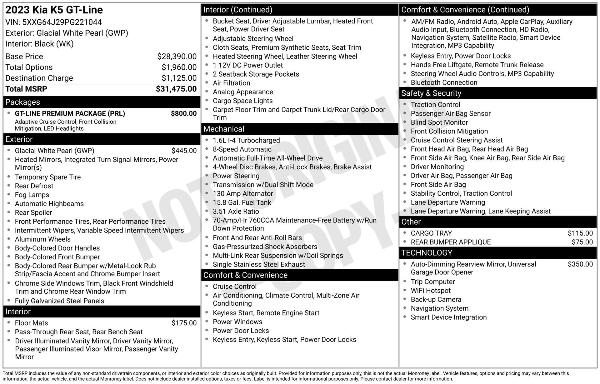 Used 2023 Kia K5 GT-Line w/ GT-Line Premium Package image 5
