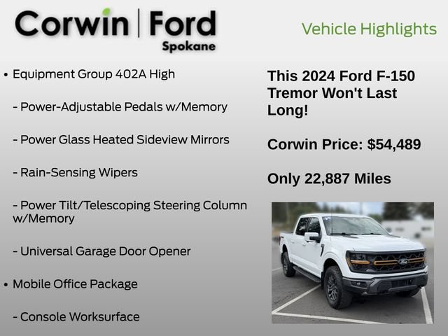 Used 2024 Ford F150 Tremor w/ Equipment Group 402A High AWD/4WD image 19