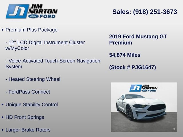 Used 2019 Ford Mustang GT Premium w/ GT Performance Package RWD image 16