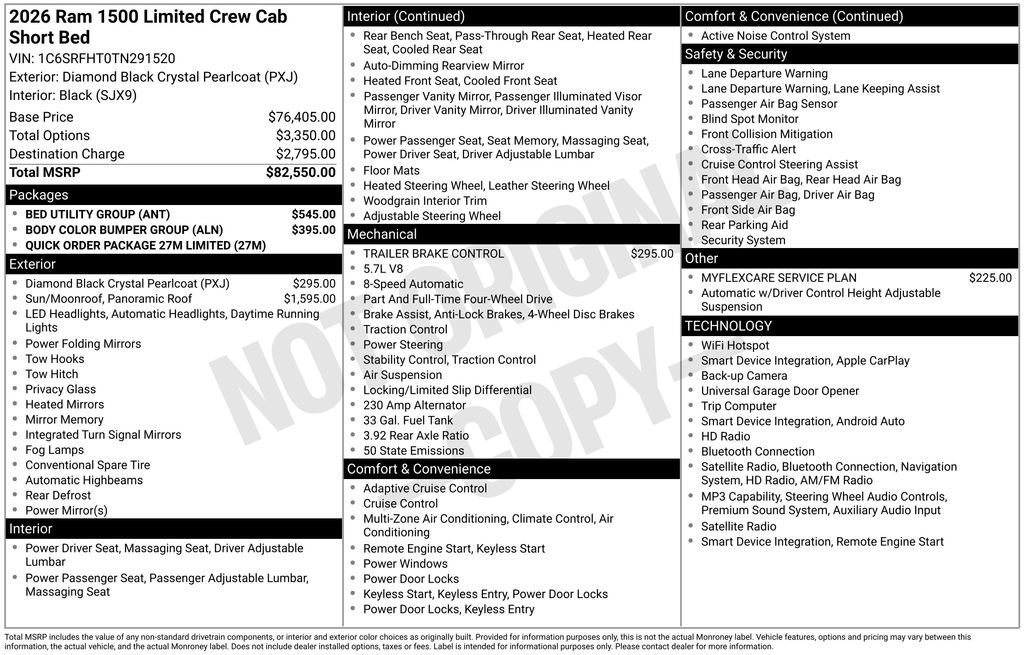 New 2026 RAM 1500 Limited w/ Bed Utility Group AWD/4WD image 37