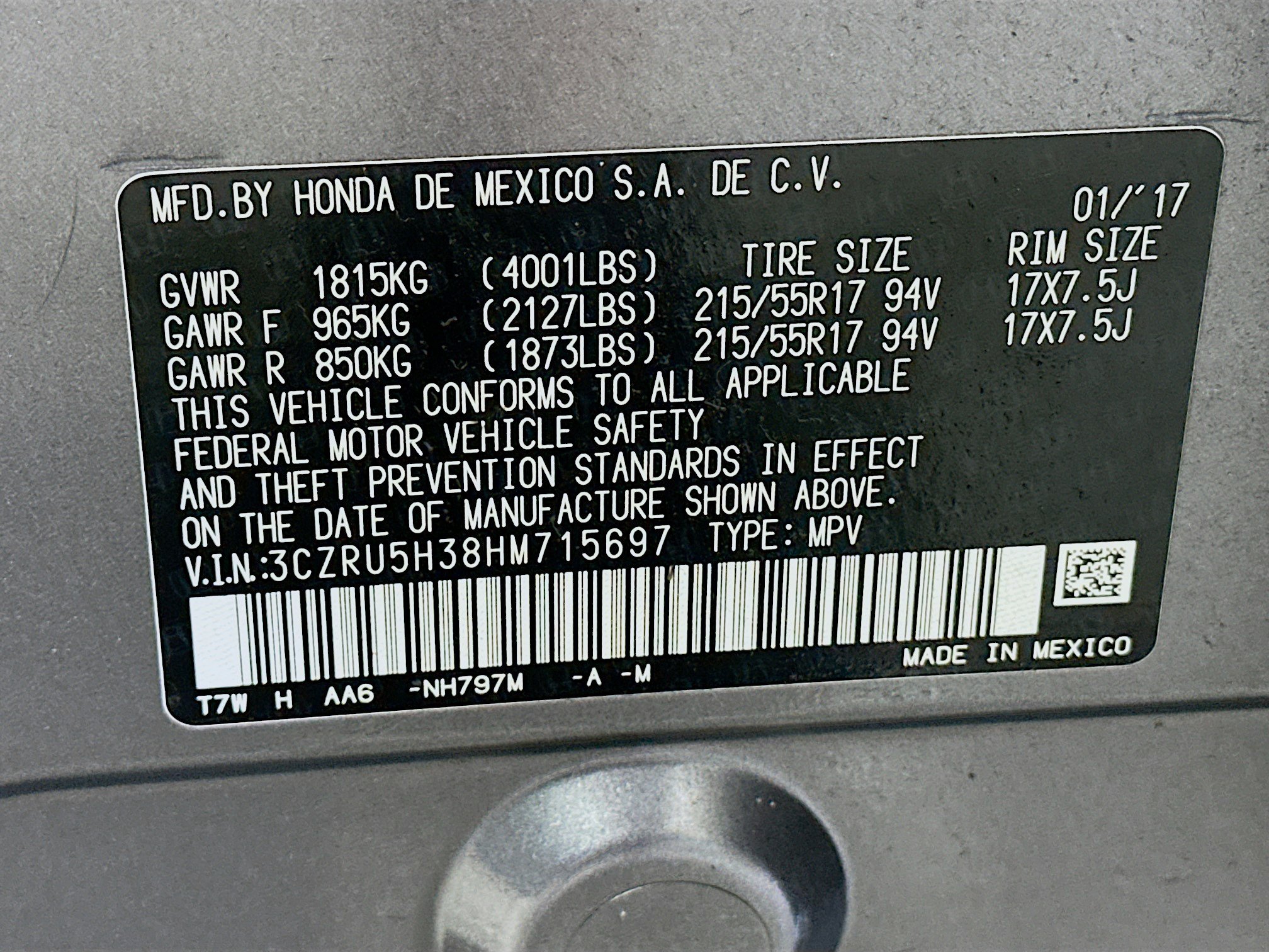 Used 2017 Honda HR-V LX image 12