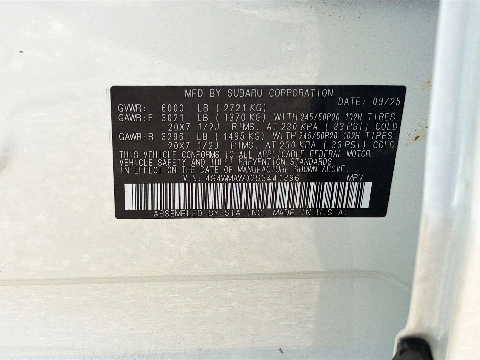 Certified 2025 Subaru Ascent Bronze Edition image 45