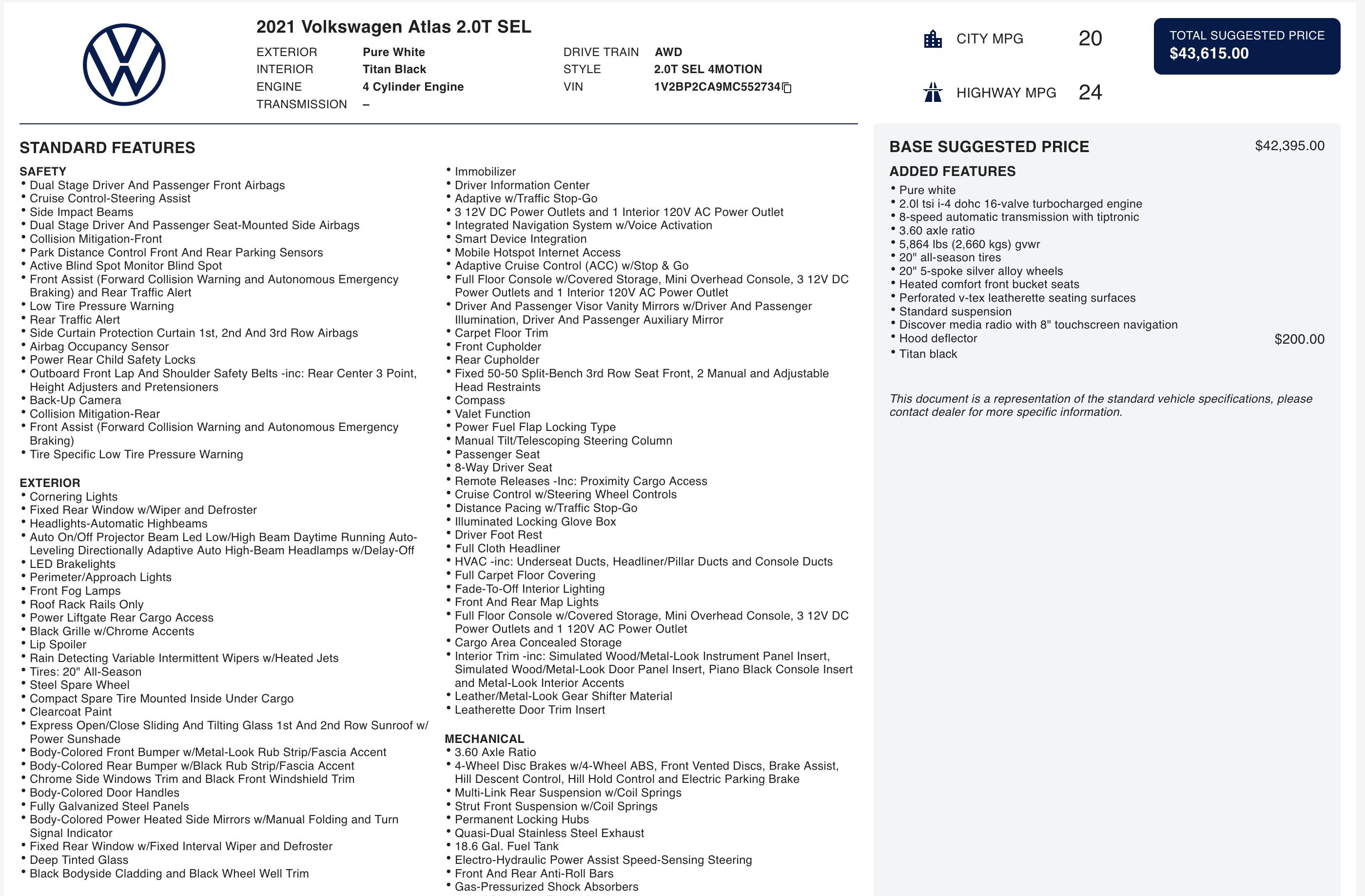 Used 2021 Volkswagen Atlas SEL image 5