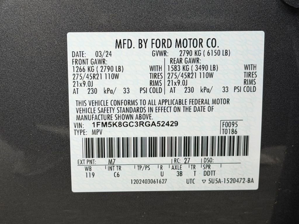 Used 2024 Ford Explorer ST w/ Equipment Group 401A AWD/4WD image 29
