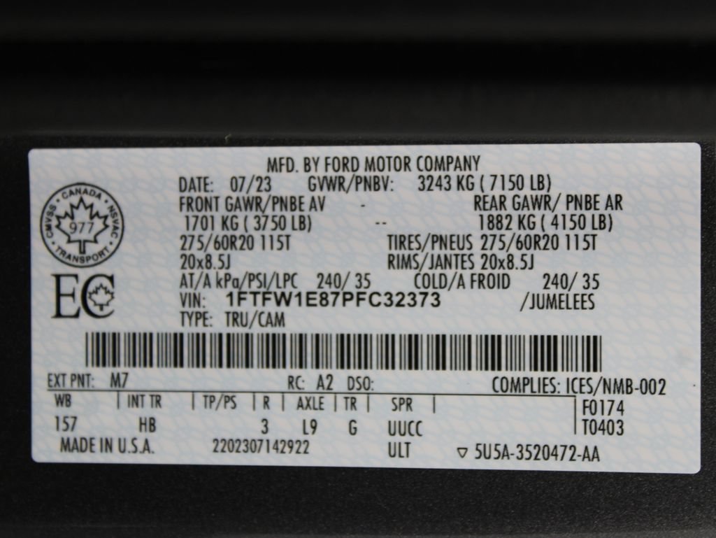 Used 2023 Ford F150 Lariat w/ Equipment Group 502A High AWD/4WD image 81