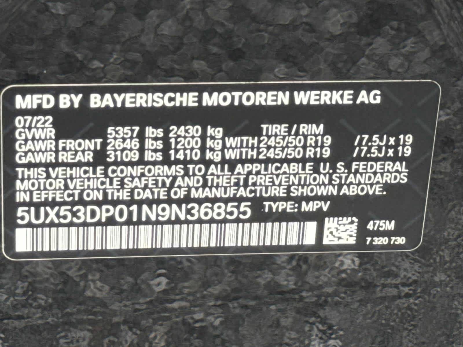 Used 2022 BMW X3 xDrive30i w/ M Sport Package 2 AWD/4WD image 30