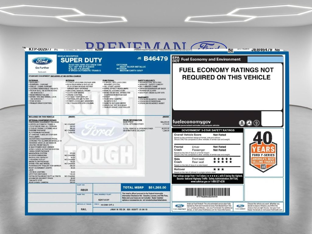 Certified 2018 Ford F250 XLT w/ XLT Premium Package AWD/4WD image 5