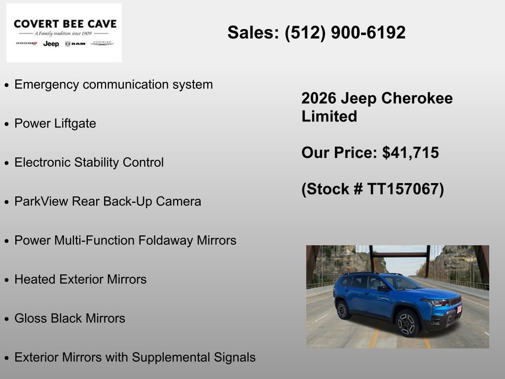 New 2026 Jeep Cherokee Limited AWD/4WD image 24