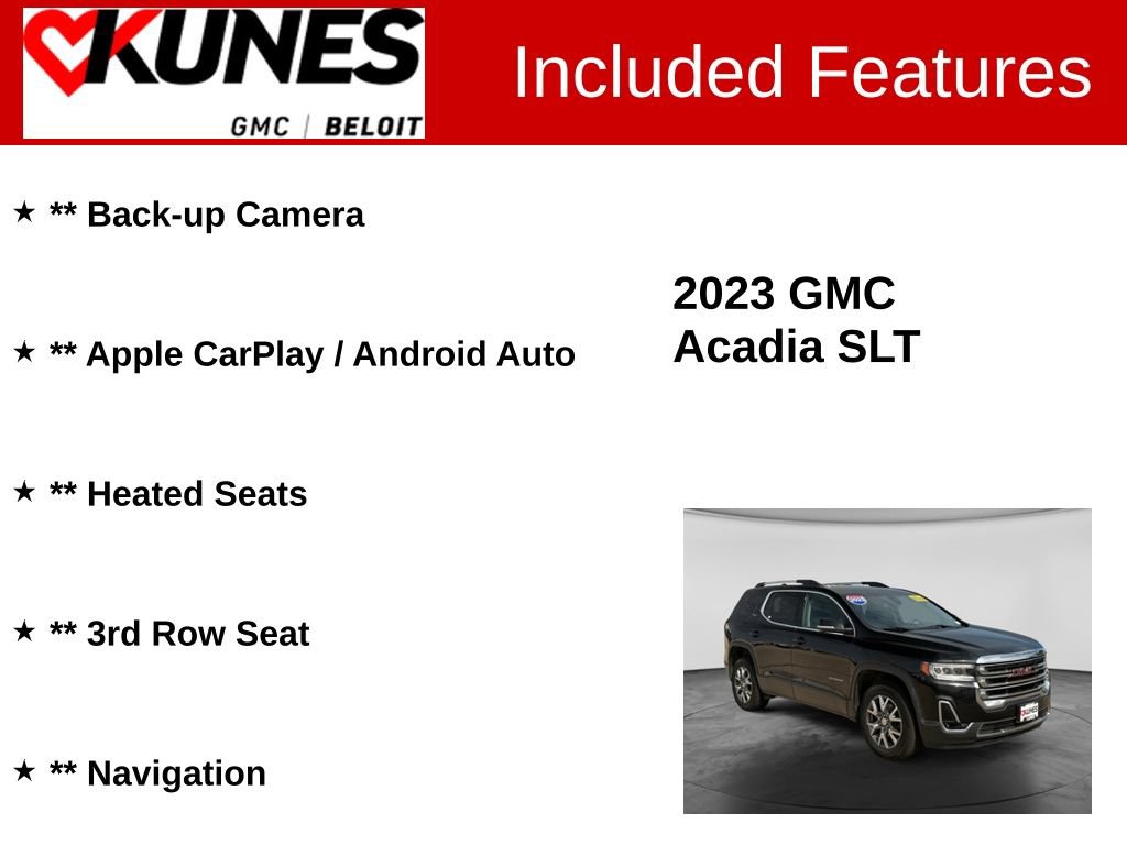 Used 2023 GMC Acadia SLT AWD/4WD image 2