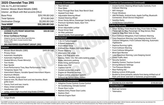 Used 2025 Chevrolet Trax RS image 2