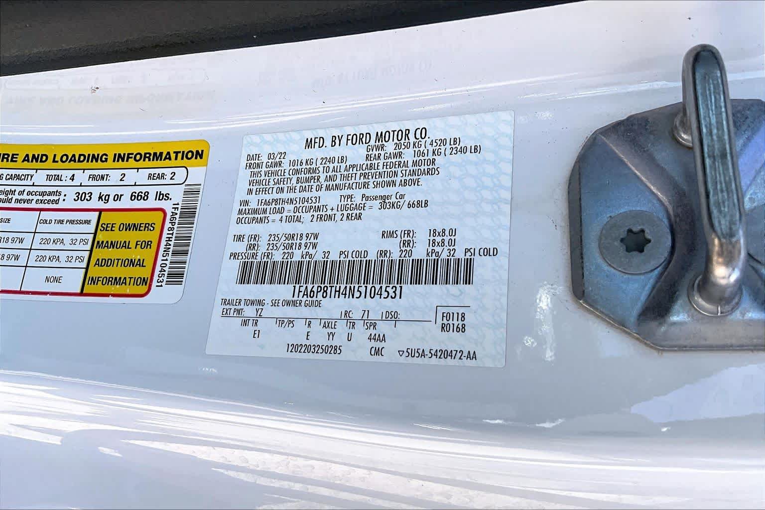 Used 2022 Ford Mustang Premium RWD image 32